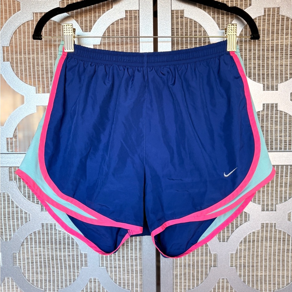 Nike Women's Athletic Shorts in Blue and Pink